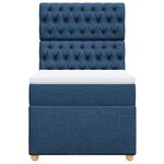 vidaXL Sommier à lattes de lit avec matelas Bleu 80x200 cm Tissu