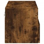 vidaXL Meuble TV mural chêne fumé 60x30x30 cm bois d'ingénierie