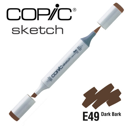 Marqueur à l'alcool Copic Sketch E49 Dark Brown