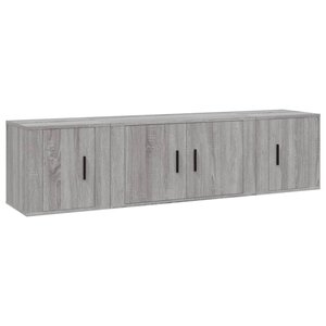 vidaXL Ensemble de meubles TV 3 Pièces Sonoma gris Bois d'ingénierie