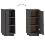 vidaXL Buffet Gris 34x40x75 cm Bois massif de pin