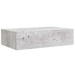 vidaXL Étagère à tiroir murale Gris béton 40x23 5x10 cm MDF