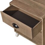 vidaXL Table de chevet Bois massif marron