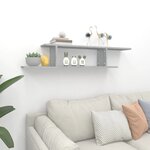 vidaXL Étagère TV murale Sonoma gris 125x18x23 cm Bois d'ingénierie
