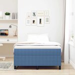 vidaXL Cadre de lit plateforme Bleu 120 x 190 cm tissu