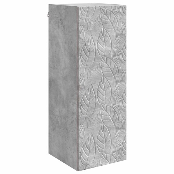 vidaXL Armoire Murale 33 x 34 5 x 90 cm Bois d'ingénierie Gris béton
