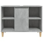 vidaXL Meuble d'évier gris béton 80x33x60 cm bois d'ingénierie