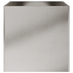 vidaXL Jardinières 2 Pièces argenté 42x40x39 cm acier inoxydable