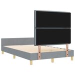 vidaXL Cadre de lit avec tête de lit Gris clair 160 x 200 cm tissu
