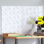 vidaXL Plaques à damier 4 Pièces Argent 50 x 30 cm Aluminium