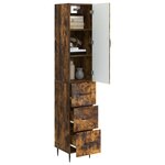 vidaXL Ensemble de Meubles 2 Pièces Chêne fumé 33 x 34 5 x 90 cm