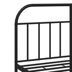 vidaXL Cadre de lit métal sans matelas avec tête de lit noir 135x190cm