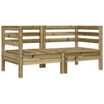 vidaXL Canapé d'angle de jardin avec coussins 2 Pièces bois pin imprégné
