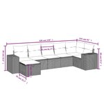 vidaXL Salon de jardin avec coussins 8 Pièces beige résine tressée