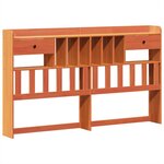vidaXL Lit bibliothèque sans matelas cire marron 200x200 cm pin massif