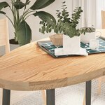 vidaXL Dessus de table 120x60x4 cm bois de chêne massif ovale