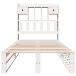 vidaXL Lit bibliothèque sans matelas blanc 90x200cm bois de pin massif