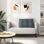 vidaXL Coussin de Dos Gris foncé 80 x 24 x 50 cm Velours