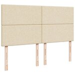VidaXL Cadre de lit ottoman avec matelas crème 200x200cm tissu