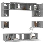 vidaXL Ensemble de meubles TV 8 Pièces Sonoma gris Bois d'ingénierie