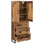vidaXL Haut Armoire Bois ancien 69 5 x 34 x 180 cm Bois d'ingénierie