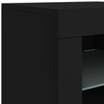 vidaXL Buffet avec lumières LED noir 181 5x37x67 cm