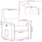 vidaXL Fauteuil inclinable électrique taupe tissu