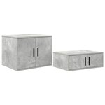 Armoire de rangement vidaXL Gris béton 127x41x40 cm Bois d'ingénierie