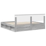 vidaXL Cadre de lit Gris Sonoma 200 x 200 cm Pin massif