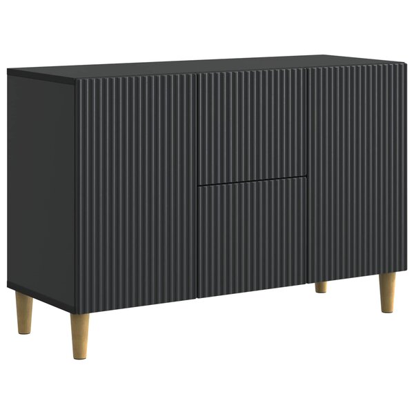 vidaXL Buffet Noir 89 x 34 5 x 60 cm Bois d'ingénierie