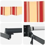vidaXL Auvent rétractable électrique Multicolore 4 5 × 3 m