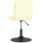 vidaXL Chaises pivotantes à manger lot de 2 crème velours