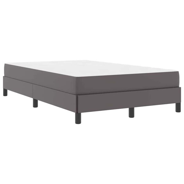 vidaXL Cadre de lit avec matelas Gris 120 x 190 cm tissu
