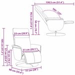 vidaXL Fauteuil de massage inclinable Noir Simili cuir