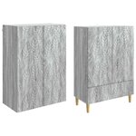 vidaXL Ensemble de Meubles 2 Pièces Sonoma gris Bois d'ingénierie