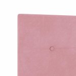 vidaXL Tête de lit avec des lumières à LED Réglable Rose 90 cm Velours