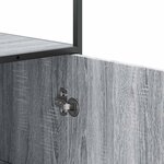 vidaXL Buffet haut sonoma gris 35 5x35x139 cm bois d'ingénierie métal