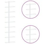 vidaXL Casier à vin mural pour 9 bouteilles 2 Pièces Blanc Fer