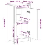 vidaXL Buffets 2 Pièces 39x35x80 cm bois massif de pin