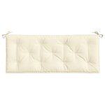 vidaXL Coussin de banc de jardin crème 120x50x7 cm tissu oxford