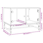 vidaXL Table basse avec portes en verre chêne sonoma 68 5x50x50 cm