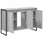 vidaXL Cabinet de salle de bain avec porte Gris Sonoma 90 x 30 x 60 cm