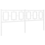 vidaXL Tête de lit de remplacement métal blanc 180 cm