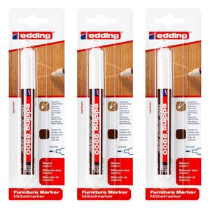 Marqueur Réparation de Meuble 8900 Acajou Clair Pointe Ronde 1 5-2 mm x 3 EDDING