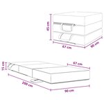 vidaXL Canapé-lit pliable 90 x 67 x 45 cm Gris foncé