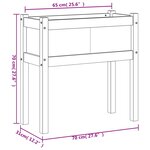 vidaXL Jardinières avec pieds 70x31x70 cm bois massif douglas