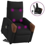 vidaXL Fauteuil de massage inclinable Noir Tissu