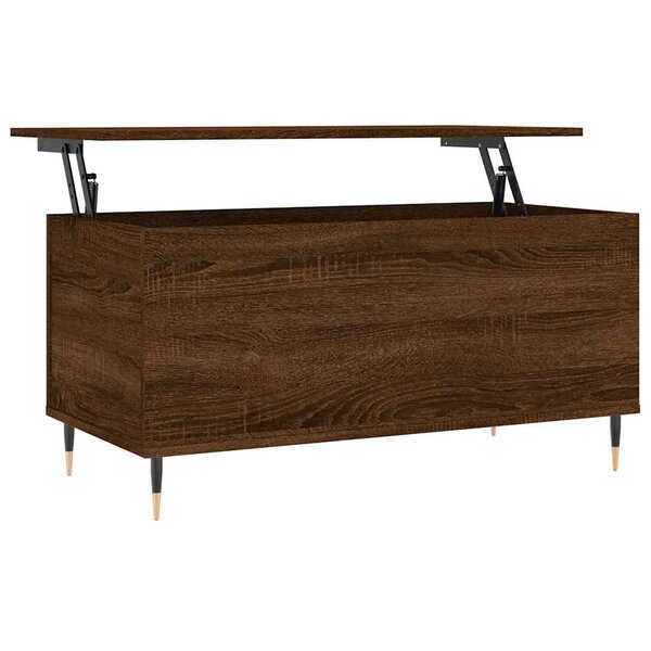 vidaXL Table basse Chêne marron 90x44 5x45 cm Bois d'ingénierie