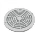 Grille bonde de fond ronde pour piscine - Diam 18,5 cm - Blanc
