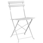 Ensemble Bistro Pliant 3 Pièces vidaXL Blanc Acier